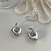 Removable Heart Pendant Hoop Earrings XL7704-2-1