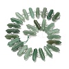 Natural Green Aventurine Double Terminated Point Beads Strands G-H069-B14-01-3