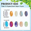100Pcs 10 Colors Transparent Electroplate Glass Beads Strands EGLA-PH0001-70-2
