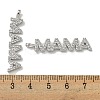 Mother's Day Brass Micro Pave Cubic Zirconia Pendants KK-K378-11P-3