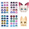 4Pcs 4 Styles Eye PVC Self-Adhesive Stickers DIY-PH0032-300-1
