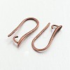 Brass Earring Hooks for Earring Designs KK-M142-02R-RS-1