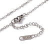 Brass Knight of Cups Tarot Pendant Necklace with Clear Cubic Zirconia NJEW-G095-02P-4