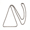 Tarnish Resistant 304 Stainless Steel Box Chain Necklaces LS-NJEW-H421-2-2