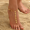 Simple Brass Summer Beach Vacation Women's Coin Toe Ring Anklets for Women FG6799-1