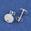 304 Stainless Steel Ear Stud Findings STAS-O119-17B-S-2