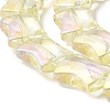 Electroplate Glass Beads Strands EGLA-H103-FR01-3