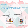 4Pcs 4 Styles Mini Oval Transparent PVC Zipper Coin Purse Wallets Bags with Clasps and Balls AJEW-GO0001-94-2