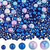 1830Pcs 5 Styles ABS Plastic Imitation Pearl Beads MACR-SP0001-03B-1