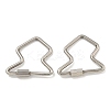 Non-Tarnish 304 Stainless Steel Screw Carabiner Lock Charms STAS-C092-05F-P-1