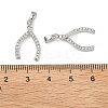 Brass Micro Pave Clear Cubic Zirconia Pendants KK-H254-13P-3