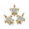 Brass Enamel Links Connectors KK-L177-43A-1