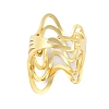 304 Stainless Steel Wave Multi-layer Adjustable Rings for Women RJEW-Z045-01G-02-3