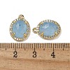 Dyed Natural White Jade Faceted Oval Pendants G-I375-02G-07-3