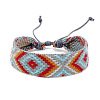 Cotton Braided Rhombus Cord Bracelet with Wax Ropes PW-WG62422-02-1
