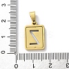 304 Stainless Steel Alphabet Pendants STAS-S152-01G-Z-3