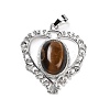 Natural Tiger Eye Pendants G-I322-04P-10-2