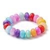 Rondelle Dyed Natural Freshwater Shell Beaded Stretch Rings for Women RJEW-JR00741-5