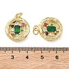 Brass Micro Pave Cubic Zirconia Pendants KK-F930-24B-G-3