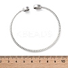 Clear Cubic Zirconia Open Cuff Bangle BJEW-G737-01P-03-5