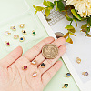 16Pcs 8 Colors Real 18K Gold Plated Brass Inlaid Cubic Zirconia Charms FIND-GA0002-34-3