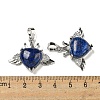 Dyed Natural Lapis Lazuli with Clear Cubic Zirconia Pendants G-G133-02P-20-3