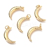 Brass Micro Pave Clear Cubic Zirconia Pendants ZIRC-O036-45G-1