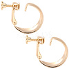 12Pcs Brass Clip-on Earring Findings KK-BBC0019-57-1
