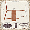 Medieval Style Adjustable PU Leather with Iron Fencing Sheath and Gauntlet Wristband AJEW-OC0005-08-2