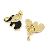 Brass Micro Pave Cubic Zirconia Pendants KK-F908-08G-01-2