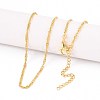 1.8MM Brass Singapore Chain Necklaces for Men Women NJEW-N057-02G-1