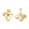 Rack Plating Flower Brass Stud Earrings EJEW-H016-26G-1
