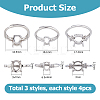 12pcs 4 Style Brass Adjustable Ring Settings FIND-HS0001-77-2