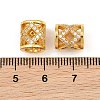 Brass Micro Pave Clear Cubic Zirconia European Beads CU-CBA6A75-25G-3