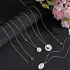30Pcs 304 Stainless Steel Flat Cable Chain Necklaces Set STAS-BBC0005-02-4
