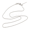 Adjustable Slider Brass Ball Chain Necklaces for Men Women NJEW-G160-13P-1