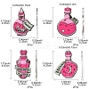 8Pcs 4 Styles Acrylic Pendants MACR-FS0001-76-4