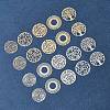 20Pcs 10 Styles Rack Plating Brass Hollow Out Connector Charms KKC-FS0001-02-7
