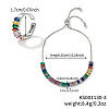 Chic Rectangle Brass Rhinestone Slider Bracelets & Cuff Rings Sets for Daily Wear VC3129-3-2