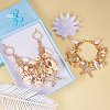 Trendy Shell Charm Bracelets & Bib Necklaces Sets SJEW-PH0001-01-2