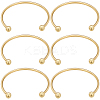 6Pcs Rack Plating Brass Cuff Bangle Making KK-BBC0013-98-1