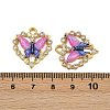 304 Stainless Steel Resin Pendants STAS-L302-18G-3