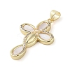 Brass Micro Pave Clear Cubic Zirconia Pendants KK-Q813-16B-G-2