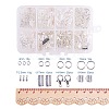   Jewelry Basics Class Kit Silver Lobster Clasp Jump Rings Alloy Drop End Pieces Ribbon Ends Mix 8 Style in In A Box FIND-PH0002-01S-B-3