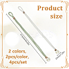 4Pcs 2 Colors Polyester Curtain Tiebacks AJEW-DR0002-20A-2