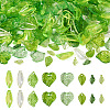 320Pcs 8 Style Transparent Acrylic Pendants TACR-TA0001-18-2