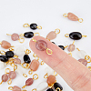 DICOSMETIC 120Pcs 4 Styles Natural Mixed Gemstone Connector Charms FIND-DC0002-76-3