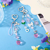 2Pcs 2 Stryles Lampwork and Acrylic Pendant Decorations HJEW-TA0001-36-4
