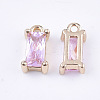 Transparent Glass Charms GLAA-T007-13G-2