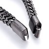 304 Stainless Steel Mesh Bracelets BJEW-L631-31B-3